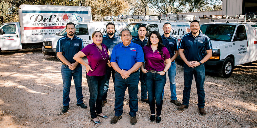 Del's Heating and Air Conditioning team